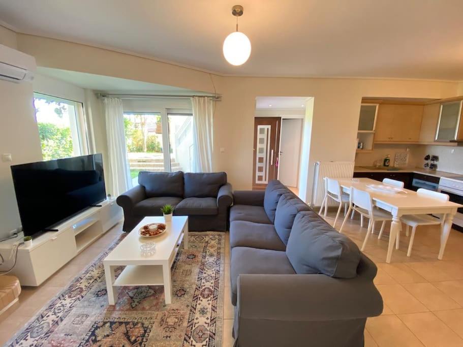 Cozy 2 Room Apartment With Garden Near Athens Air-Port Ártemida Kültér fotó